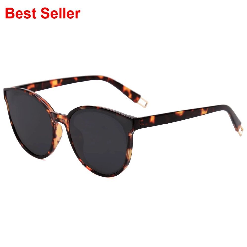 Oversized Vintage Round Sunglasses UV400 Protection Plastic Frames